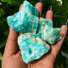 1pc Rare Blue Aragonite Mineral Specimen - Natural Smithsonite Quartz Crystal, Bohemian Style Home/Office Desk Decor, Unique Gift For Christmas, Halloween, Valentine's Day, Crystal Collectors & Enthusiasts