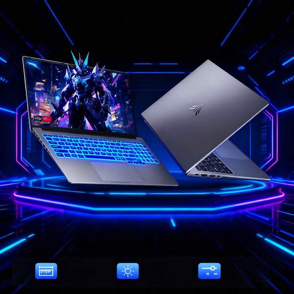 ACEMAGIC ACEMAGIC RX16 Gaming Laptop, 16-inch FHD Display Laptop, Equipped with AMD Ryzen 7 7735HS Processor (Up to 4.7GHz), Wi-Fi 6, Windows 11, 16GB RAM 4800MHz, 512GB SSD Laptop (Starry Gray)