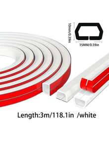 Capac pentru cabluri și sârmă, conductă flexibilă invizibilă autoadezivă anti-păsare, montată la suprafață