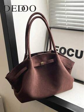 Dedoo 1 St&uuml;ck FEISTURE Kunstleder Shopper, gro&szlig;e Kapazit&auml;t einfarbige reife elegante Damen Handtasche, Vintage Stil Arbeitstasche geeignet f&uuml;r M&auml;dchen, Damen, Studentinnen, B&uuml;romitarbeiterinnen