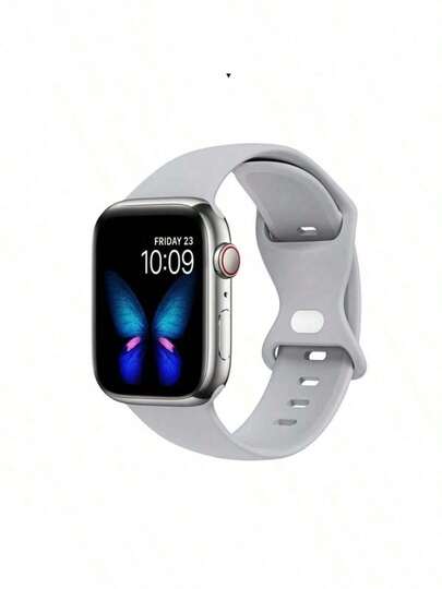 Compatible With Apple Watch Series 9/8/7/5 SE, Breathable Silicone Butterfly Buckle Watch Band, Multi-Color Options, 4 Sizes (38/40/41mm S/L, 42/44/45mm S/L)