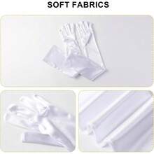 Halloween Party Women Princess Costume Accessories Crown Headband Long Gloves Dress Elegant Black 200 - 210 Characters