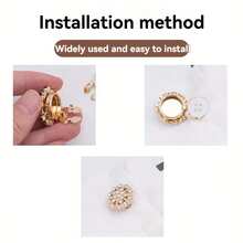 1/3/5pcs Shirt Buttons, Invisible Detachable Buttons, Rhinestone Covered Cuff Buttons For Women Clothing Decoration