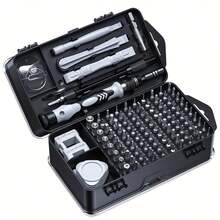 115pcs Precise Clock Tool Screwdriver Set - With Magnetic, Multi-Function Electronics Repair Tools, Ideal For Phones, Watches, And Other Delicate Devices, Black - 115-in-1 - white - View 6