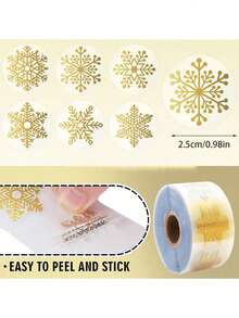 Nuevas pegatinas navideñas, pegatinas decorativas de oro transparente con forma redonda para el embalaje de regalos de comercio transfronterizo, decoración navideña