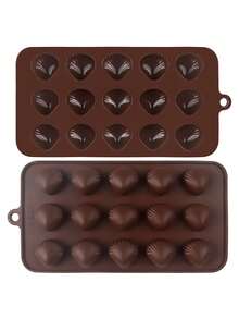 2pcs Silicone Shell Chocolate Mold, Creative Shell Design, Easy Release For Candy/Chocolate Baking