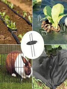 50/100pcs Garden Nail + Washer + Hook Set - Lawn Landscape Nails/Galvanized U-Shape Ground Pegs/Heavy Duty Garden Anchors, Suitable For Cloth Fixing/Grass Cloth Decoration/Yard Construction