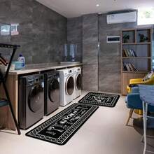 2/3 Piece Exquisite Kitchen Tableware Printed Floor Mat Set Kitchen Corridor Living Room Laundry Room Non-Slip Long Strip Carpet Entrance Floor Rubber Mat Living Room Printed Carpet Outdoor Decorative Carpet Retro Simple Combination Long Strip Carpet - 彩色 - 查看 5