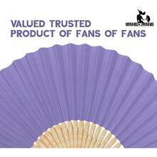 Paper Handheld Folding Fan With A Tassel And Grade A Bamboo Ribs For Women Girls Summer Party Favour Birthday Wedding Gift Soft Pastel Purple