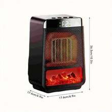 Christmas Gift 2025 New Fast Heating Portable Electric Heater, Dynamic Flame Effect, Overheating And Dumping Protection, Digital Temperature Control, Silent Operation, Compact And Indoor/Outdoor Use, Heating Technology, Suitable For Rooms, Terraces, Bedrooms, Offices-Efficient Winter Heating, Modern Design With Realistic Flame Display - US A Type Plug(110-127V) - View 9