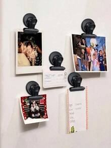 1/5/10pcs Round Refrigerator Magnets, Decorating Fridge And Holding Photos/Messages/Notes - 黑色 - 查看 2