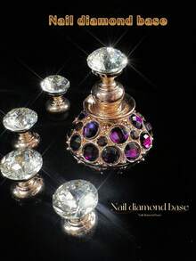 KIRAME Nagelrhinestone Ständer Halter Set: 1 Basis & 5 austauschbare Wachsköpfe, 4,4*5,6 cm, DIY Nail Art zu Hause, Nagelstudio, Nagelbedarf, Werkzeuge, Weihnachten, Neujahr, Festivalgeschenk