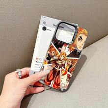 Funda para for  con el atrevido estilo de Rengoku Kyojuro, compatible con modelos 17, 16E, 16, 15, 14, 13, 12, 11 Mini, Pro, Max, Air, X, XR, XS Max, 8 y 7 Plus.Diseño anti-caídas con acabado mate.¡Protege tu Tanjiro con estilo!Funda para celular, cubierta práctica. - Color mezclado 1 - Ver 4