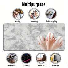 1 tấm lót bàn phím chơi game cỡ lớn, tấm lót chuột bền chắc, tấm lót bàn phím laptop, tấm bảo vệ bàn làm việc - Họa tiết tối giản màu xám & trắng - Viền được may tỉ mỉ, đế cao su chống trượt, nhiều kích cỡ: Nhỏ, Cực lớn, XXL - Thích hợp cho gia đình, văn phòng, nơi làm việc, phòng chơi game, ký túc xá, đồ dùng học tập, quà tặng cho bạn trai/bạn gái, phụ kiện bàn làm việc, đồ dùng văn phòng, tấm lót chuột, tấm lót bàn. - Nhiều màu - Xem 9