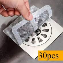 100 piezas Atrapador de cabello para ducha y bañera - Fácil de usar, pegatinas de filtro de drenaje, cubiertas de drenaje desechables, adecuado para ducha, lavabo y lavandería, fácil de pegar, tapa de drenaje para cabello, filtro de drenaje desechable, tapón atrapacabello para baño, cubierta de drenaje, filtro de fregadero de cocina, colector de cabello de drenaje de ducha desechable, pegatinas de filtro de drenaje de piso, atrapacabello para bañera de baño, accesorios de baño