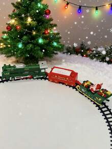 Christmas Train Set - Electric Remote Control Christmas Tree Train Set, Circular Track Around Tree, Lighting & Music Christmas Decor, Holiday Gift - Multicolor - View 5