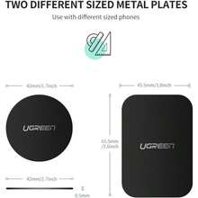 Lminas Metlicas Reemplazo de Placa Metal para Soporte Celular Automvil Magntico de Repuesto, Montar en Auto con Adhesivo para, 2 Redondas y 2 Rectangulares - A497 - Ver 6