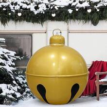 1/2 piezas Bola de campana inflable, material de PVC, adecuada para decoración colgante de Navidad interior/exterior, decoración de fiesta de Año Nuevo, regalo de Navidad