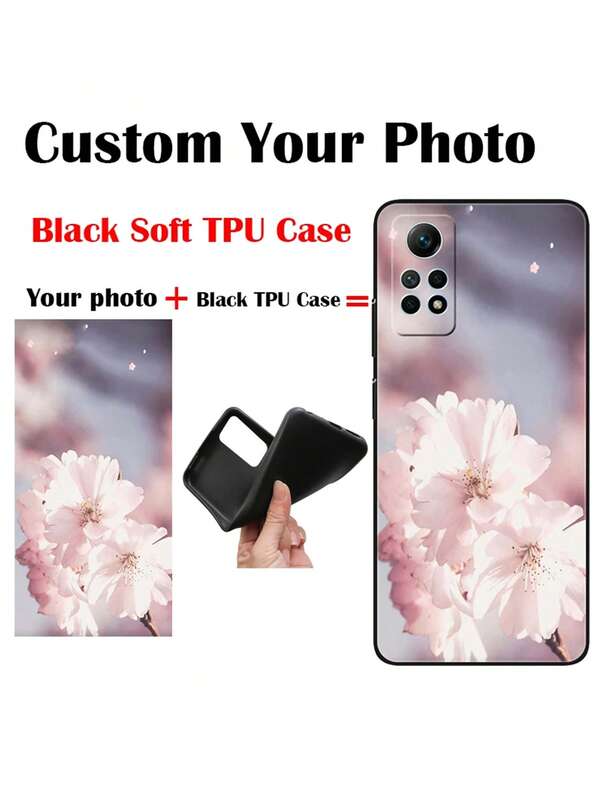 Capa de celular macia com foto personalizada, capa de celular de TPU personalizada, presente para casais/aniversário/feriado, compatível com smartphones Android