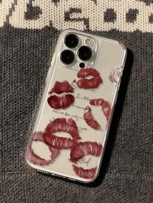 1pc Unique Astronaut & Red Lip Pattern Full Coverage TPU Shockproof Phone Case, Compatible With Apple 16, 15, 14, 13, 12, 11 Pro Max, Series - Style 1 (1 Piece) - View 7