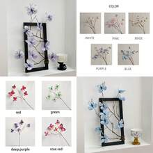 5 cành cây khô nhân tạo có hình bướm, dùng trang trí cửa sổ và sân vườn, hình bướm 3D sống động như thật. - Nhiều màu - Xem 5