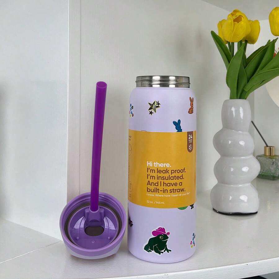 NEW Original 32OZ Insulated Stainless Steel Water Bottle With Straw Sports Water Bottle - diary-32oz - 查看 1