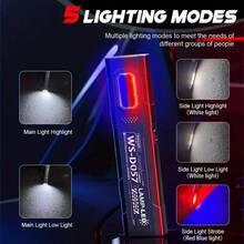 Đèn pin LED móc khóa, đèn pin EDC sạc lại được với đèn COB mini, đèn bỏ túi, đèn làm việc có nam châm. - màu đen - Xem 6