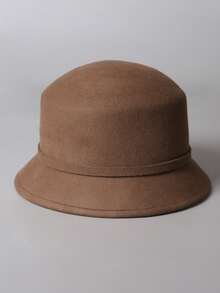 1 peça chapéu de balde de lã com decoração de borboleta, novo, outono/inverno, moderno e elegante, versátil, favorece rostos pequenos, estilo britânico, presente de luxo