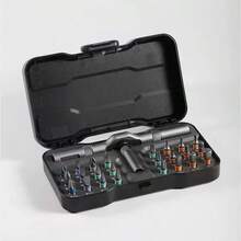 Juego de destornilladores de trinquete 24 en 1, puntas magnéticas de precisión con mango desmontable y estuche, kit de destornilladores mini multiusos para bricolaje, electrónica, relojería y reparaciones domésticas.