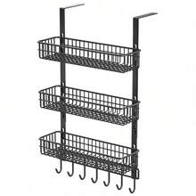 Multi-Functional Kitchen Storage Rack, Spice Organizer, Fridge Side Hanging Shelf, Multi-Layer Refrigerator Rack