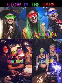 10 Stücke LED blinkende Brillen, diverse Stile, Leuchtparty Zubehör & Geschenke, Neon Jalousie-Stil Brillen, Geburtstagsgeschenke, Leuchtbrillen, Neon Karneval LED blinkende Brillen, LED Leuchtparty Brillen, blinkende Sonnenbrillen, Party Zubehör Großhandel, Karneval Party, Hawaii Karneval, Geburtstagsparty Dekorationen, Junggesellenabschied Zubehör, Weihnachtsdekorationen, Weihnachtsparty