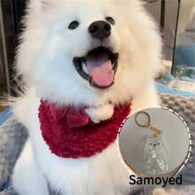 1个宠物品种设计宠物毛发收纳钥匙扣 - 可爱坐姿狗狗（贵宾犬/柴犬/法国斗牛犬等）造型，带链条 - 狗狗主人的理想之选 - 可收纳和保存宠物毛发的钥匙扣纪念品，可挂在钥匙、包包或旅行用品上 - 送给爱狗人士的完美纪念礼物 - 彩色 - 查看 13