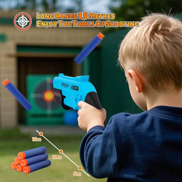 Neue Outdoor Kinder Soft Bullet Blaster Manuelle Schaumstoff Dart Werfer Kampfspielzeug Pistole mit Munition, Mehrfarbige Optionen für Kinder