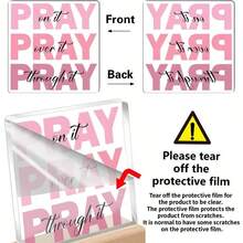 Home Decor  1pc Pink Acrylic "Prayer" Ornament – Christian Desk Decor With Inspired Scriptures, Religious Gift For Women, Birthday & Christmas Home Office Decoration