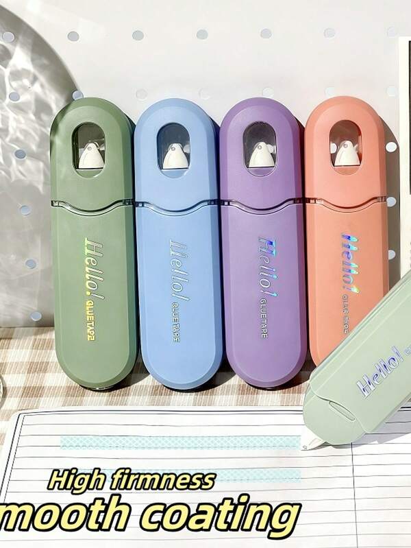 4PCS Multi-Color Double-Sided Tape - Large Capacity, Strong Adhesion, Easy To Stick And Tear, Convenient And Fast, Suitable For DIY Handicrafts, Scrapbooks, Office And School Supplies, Collage Albums, Art Projects