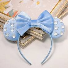 Eissya  Ears Headband Fashion Headband Hairtie Blue Pearl Medium