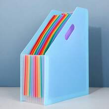 13-Slot A4 Expandable Accordion File Folder, Vertical Desktop Document Organizer, High Capacity For Students, Teachers, Exam Takers, File Sorting And Storage - Classic - View 9