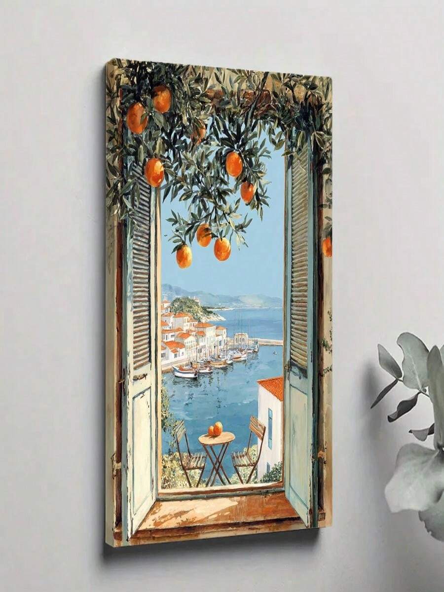 1pc French Patisserie Wall Art Print, Vintage Bakery Shop Digital Download, Pink Blue Architecture Poster, Paris Kitchen Home Decor 12X16inch And 16x24inch Framed Suitable For Living Room, Bedroom, Bathroom And Other Decorations, Perfect Gifts For Christmas, Halloween And Thanksgiving - trắng - Xem 1