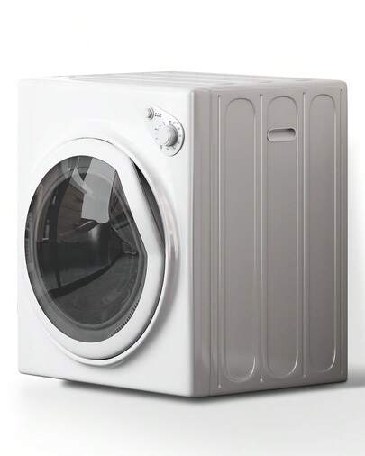 TABU 3.5 Cu. Ft / 13.2 Lbs Compact Dryer In White, 1500 W 110 V Portable Clothes Dryer With Stainless Steel Tub, Front Load & 4 Automatic Drying Mode, Ideal For Home, Apartment, RV