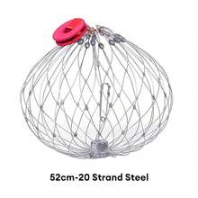Red de pesca, jaula universal, apertura y cierre automático, red de alambre para peces y cangrejos, alambre de acero para accesorios de pesca en agua salada al aire libre - 52cm-20 acero - Ver 1