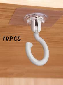 1 Stück 360° drehbarer selbstklebender Deckenhaken - hohe Tragfähigkeit, ohne Bohren installierbar, Multifunktions-Wandhalterung für Windspiele, hängende Pflanzen, Beleuchtung, Heimdekoration, Baldachine, Moskitonetze und Haushaltsorganisation