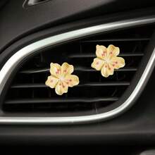 Kẹp cửa gió ô tô hình hoa anh đào bằng nhựa, Kẹp trang trí nội thất ô tô - Nhiều màu - Xem 9