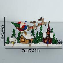 1pc Nordic Creative Resin Christmas Landscape Window Decorations Living Room Crafts Decoration Interior Decoration Home Decor Christmas Decorations Room Decor