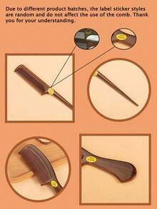 1 件经典仿木纹防静电塑料发梳套装，适合日常使用，婚礼派对礼物/伴娘礼物，木纹梳子，宽齿梳，鼠尾梳，胡须梳，细齿专业发梳套装，适合女士、男士理发造型/卷发/梳理/分缝/胡须，顺发刷 - 彩色 - 查看 7