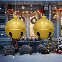 1/2 piezas Bola de campana inflable, material de PVC, adecuada para decoración colgante de Navidad interior/exterior, decoración de fiesta de Año Nuevo, regalo de Navidad
