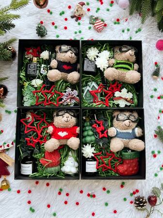 1 Box Christmas Candle Gift Set, Festive Celebration Romantic Atmosphere Aromatherapy Candles, High-End Wedding, Christmas, New Year, Holiday Anniversary Gift For Family And Friends, Christmas Decorations, Christmas Gifts