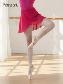 Áo liền quần ba lê bằng chiffon DonsGirl dành cho nữ, độ co giãn cao, thiết kế buộc dây điều chỉnh được, màu trơn, phù hợp cho biểu diễn và khiêu vũ. - Xem 5