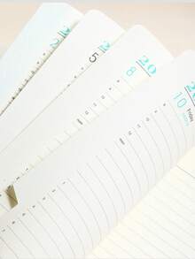 1 PC 2026 Premium PU Daily Planner – 320-Page (160 Sheets) Thick Notebook With 365-Day Dated Pages, Ribbon Marker & Pen Loop. Waterproof & Stain-Resistant Cover With Monthly Index Tabs For Efficient Planning. - Multicolor - View 8