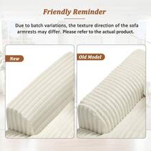 Modern Style U-Shaped 129-Inch Oversized Modular Sofa, Terry Fabric, With Reclining Seat, Durable, Comfortable Design, Simple And Elegant, Suitable For Living Room,Beige - Beige - View 7