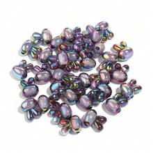 10pcs/Pack Acrylic Black Plated Colorful Beads, UV Plated Candy Heart Shaped Multicolor Star Beads, DIY Phone Chain Necklace Bracelet Pendant Beading Accessories Wholesale